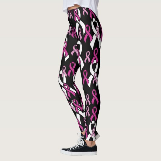Roze linten... borstkanker leggings (Links)
