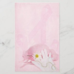 Roze linten briefpapier