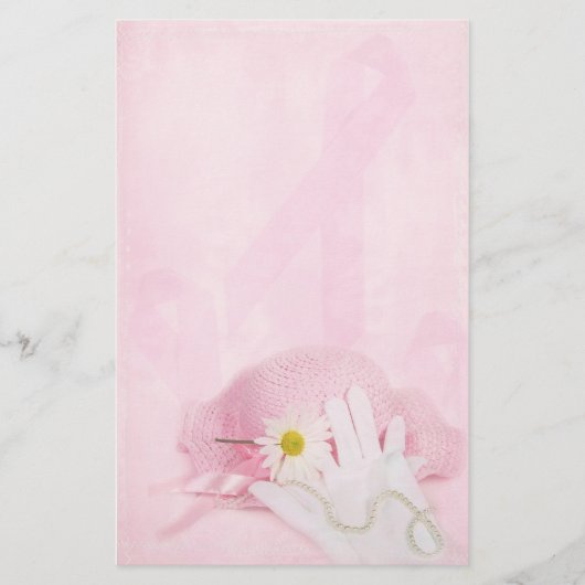 Roze linten briefpapier (Voorkant)