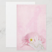 Roze linten briefpapier (Voorkant / Achterkant)