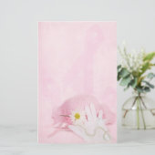 Roze linten briefpapier (Staand voorkant)
