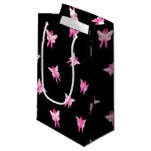 Roze linten Butterflies voor Survivor Klein Cadeauzakje (Voorkant Gekanteld)