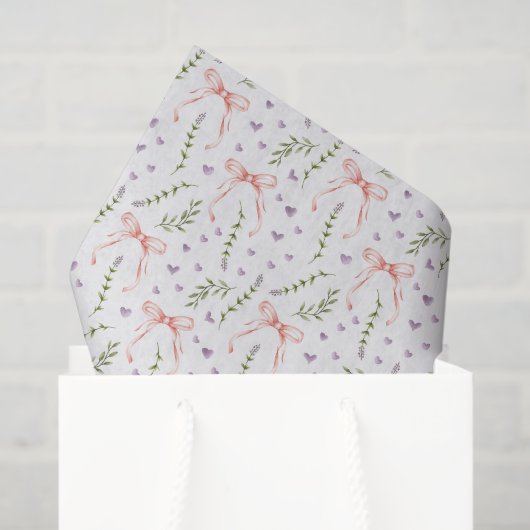 Roze linten decoupage tissuepapier (Cadeauzakje)