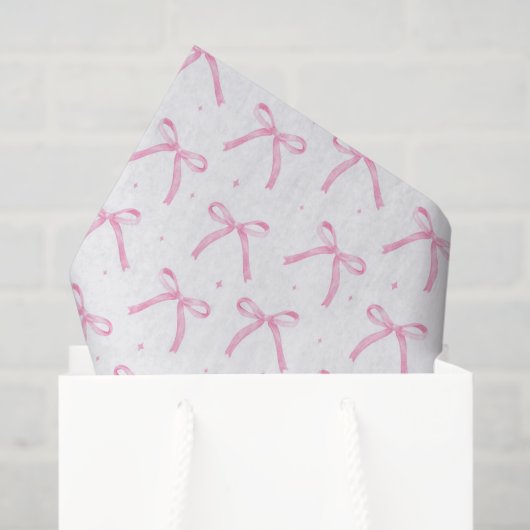 Roze linten decoupage tissuepapier (Cadeauzakje)