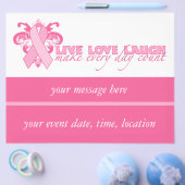 Roze linten elke dag flyer (Enkel)