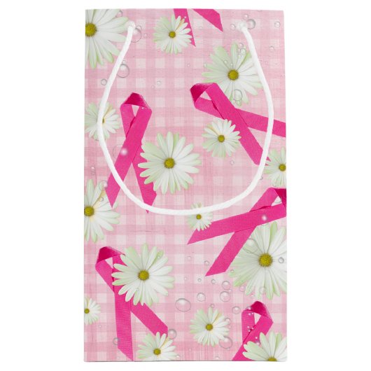 Roze linten en Daisies Klein Cadeauzakje (Achterkant)