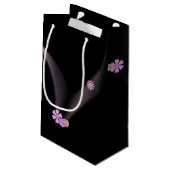 Roze linten en Daisy Believe Klein Cadeauzakje (Achterkant Gekanteld)