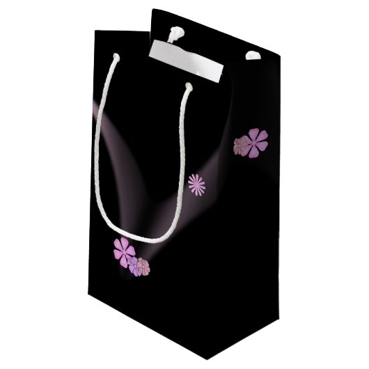 Roze linten en Daisy Believe Klein Cadeauzakje (Achterkant Gekanteld)