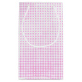 Roze linten en Daisy on Gingham Klein Cadeauzakje (Achterkant)