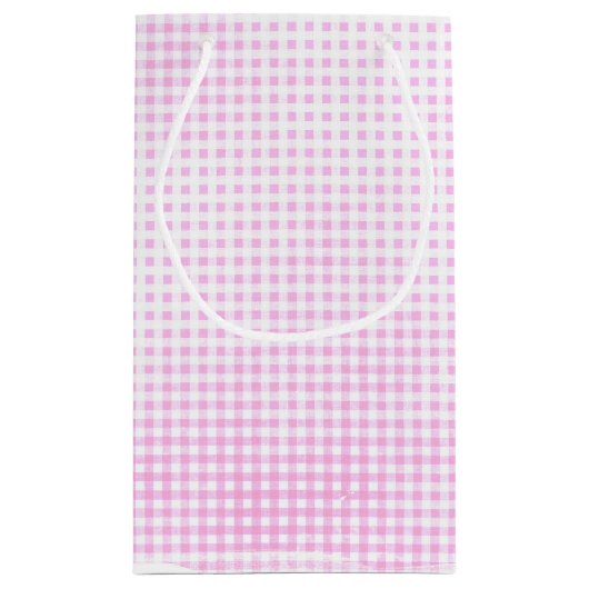 Roze linten en Daisy on Gingham Klein Cadeauzakje (Achterkant)