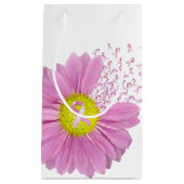 Roze linten en Daisy on White Klein Cadeauzakje (Voorkant)