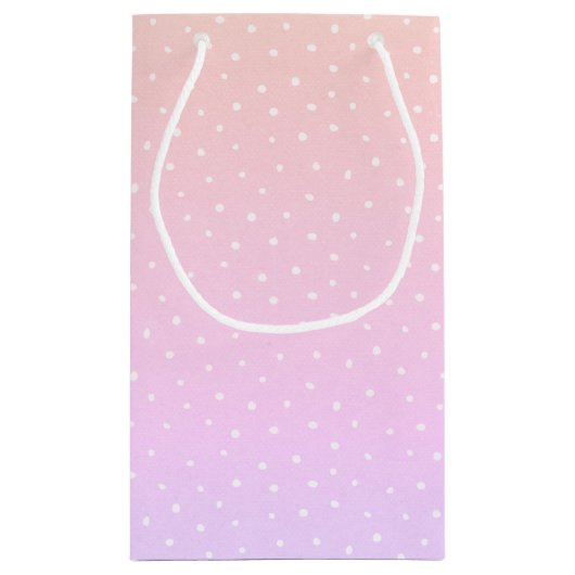 Roze linten en Daisy op pooldots Klein Cadeauzakje (Achterkant)