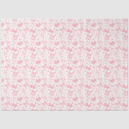 Roze linten en donkerroze stippen tissuepapier