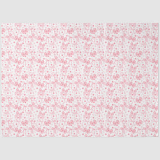 Roze linten en donkerroze stippen tissuepapier