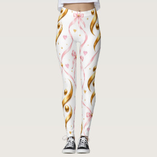 roze linten en strikken leggings