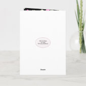 Roze linten en witte madeliefjes kaart (Achterkant)