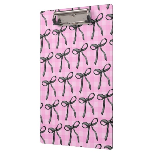 Roze & linten esthetische Coquette Klembord (Links)