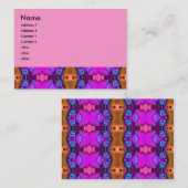 roze linten fractal visitekaartje (Voorkant / Achterkant)