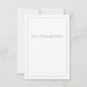 Roze linten Greenery Elegant Hartelijk dank Bedankkaart (Achterkant)