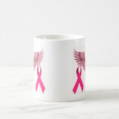 Roze linten & hart van liefde en support koffiemok (Center)