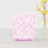 Roze linten, ik geef om._ kaart (Gele Bloem)