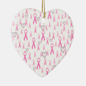 Roze linten, ik geef om._ keramisch ornament (Rechts)