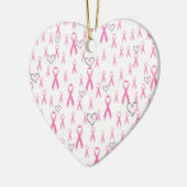 Roze linten, ik geef om._ keramisch ornament (Links)