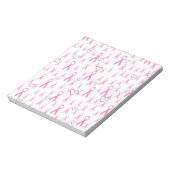 Roze linten, ik geef om._ notitieblok (Linkerzijde)