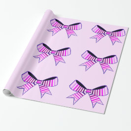Roze linten inpakpapier