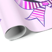 Roze linten inpakpapier (Rol Hoek)