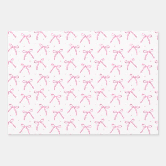 Roze linten inpakpapier vel (Voorkant 3)