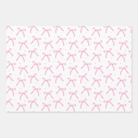 Roze linten inpakpapier vel (Voorkant)