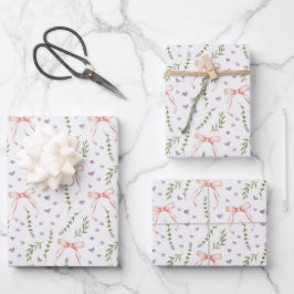 Roze linten inpakpapier, verjaardagsfeest cadeau inpakpapier vel