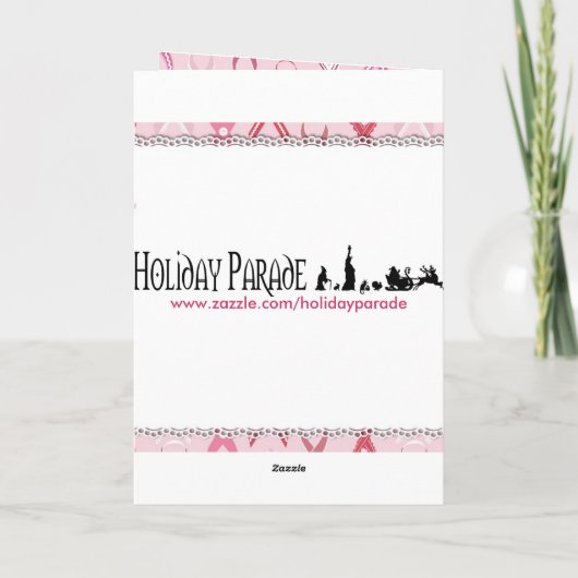 Roze linten Kaart (Achterkant)