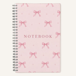 Roze linten notitieboek – A5 gestippeld journaal
