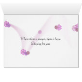 Roze linten op Hope Text (Binenzijde Horizontaal (Onderkant))