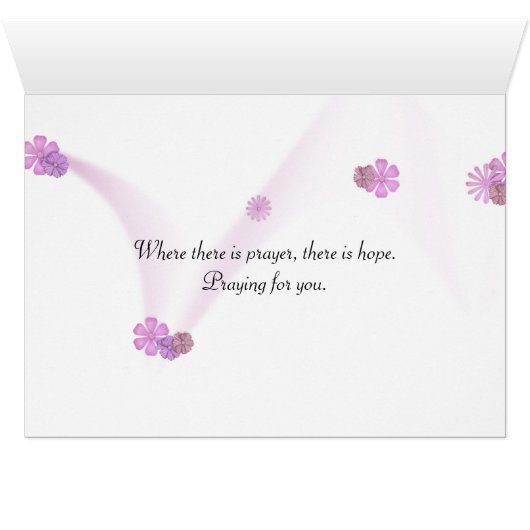 Roze linten op Hope Text (Binenzijde Horizontaal (Onderkant))