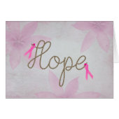 Roze linten op Hope Text (Voorkant Horizontaal)