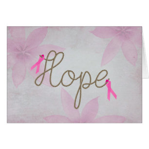 Roze linten op Hope Text
