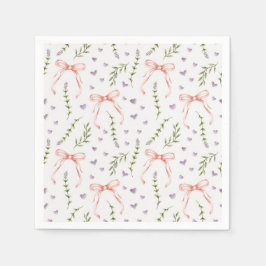 Roze linten papieren servetten, Cute Baby Shower-f Servet
