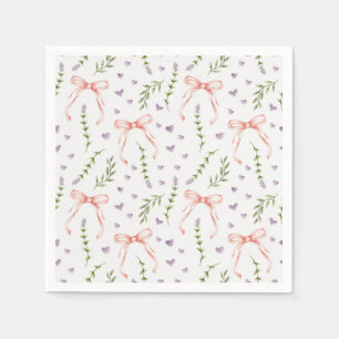 Roze linten papieren servetten, Cute Baby Shower-f Servet