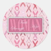 Roze linten Sticker (Voorkant)