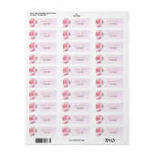 Roze linten strik adres etiket (Full Sheet)