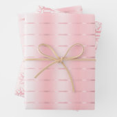 Roze linten strik bruiloft inpakpapier vel (In situ)