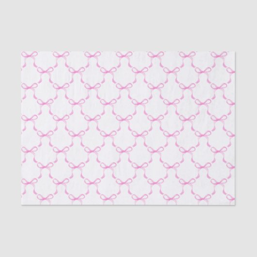 Roze linten strikken tissuepapier (Voorkant)