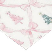Roze linten tafel runner lange tafelloper (Hoek)