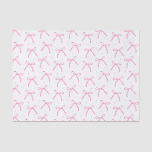 Roze linten tissuepapier (Voorkant)