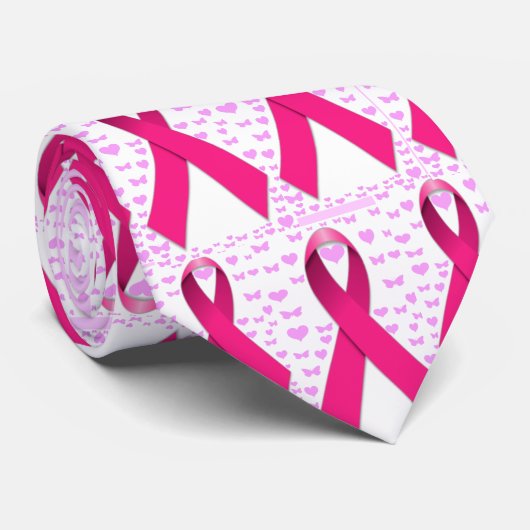 Roze linten van Hope_ Stropdas (Opgerold)