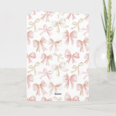 Roze Linten Verjaardag Kaart (Achterkant)