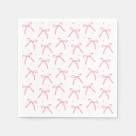 Roze linten verjaardagsfeest bruiloft servet